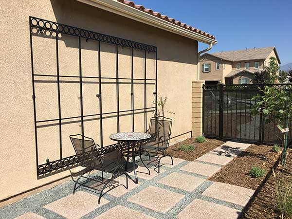Exterior Wrought Iron wall Grid
